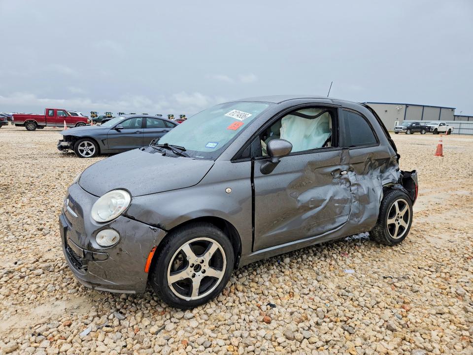 2012 Fiat 500 VIN 3C3CFFAR0CT385129 COPART salvage auction — SIDE, Tx - Salvage Vehicle Title, sold $150 on 2026-08-13 (photo 1)
