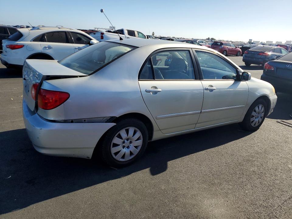 2003 Toyota Corolla VIN JTDBR32E230050329 COPART salvage auction — REAR END, CA - SALVAGE CERTIFICATE, sold $750 on 2026-07-27 (photo 3)