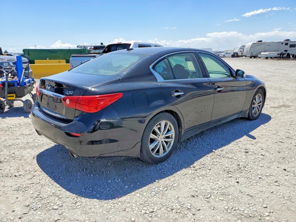 2014 Infiniti Q50 VIN JN1BV7AR4EM695179 COPART salvage auction — HAIL, Co - Certificate Of Title, sold $2,500 on 2026-07-26 (photo 3)