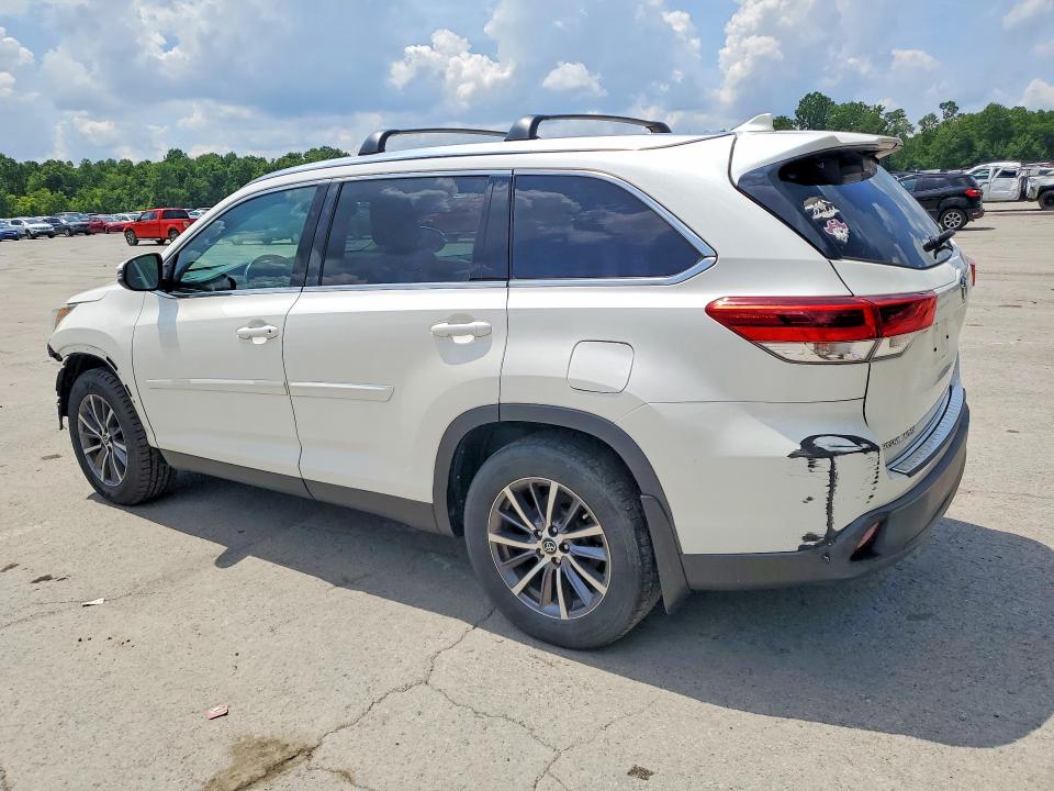 2019 Toyota Highlander VIN 5TDJZRFH9KS567951 COPART salvage auction — FRONT END, Pa - Certificate Of Salvage, sold $2,150 on 2026-07-23 (photo 2)