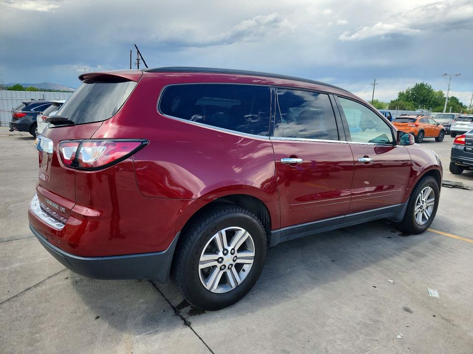 2015 Chevrolet Traverse VIN 1GNKVHKDXFJ333115 COPART salvage auction — HAIL, Co - Certificate Of Title, sold $500 on 2026-07-22 (photo 3)