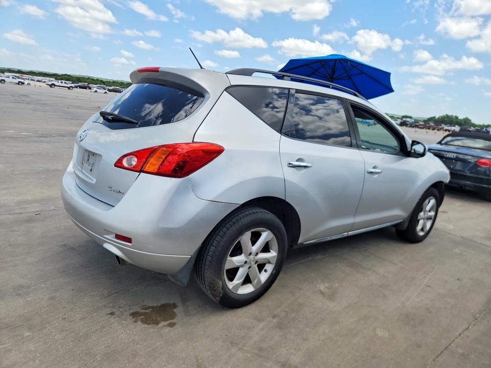 2009 Nissan Murano VIN JN8AZ18W49W101209 COPART salvage auction — FRONT END, TX - SALVAGE VEHICLE TITLE (P), sold $150 on 2026-07-27 (photo 3)