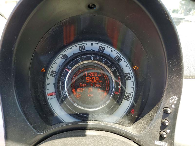 2013 Fiat 500 VIN 3C3CFFAR4DT688707 COPART salvage auction — MINOR DENT/SCRATCHES, CA - DIS/DLR/EXP ONLY CLEAN TITLE, sold $250 on 2026-08-07 (photo 9)