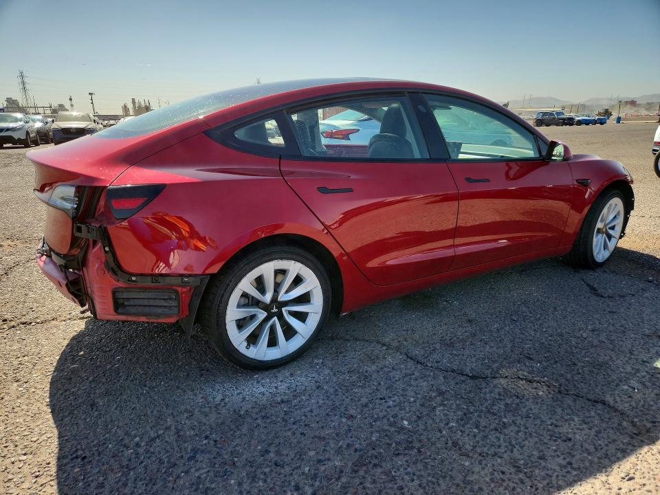 2022 Tesla Model 3 VIN 5YJ3E1EA1NF303934 COPART salvage auction — SIDE, AZ - CERTIFICATE OF TITLE, sold $3,650 on 2026-07-20 (photo 3)