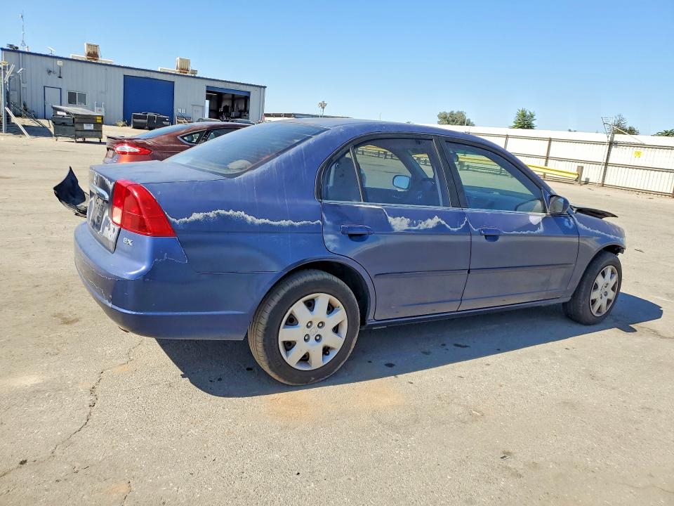 2002 Honda Civic VIN 2HGES26852H532403 COPART salvage auction — FRONT END, Ca - Salvage Certificate, sold $200 on 2026-07-31 (photo 3)