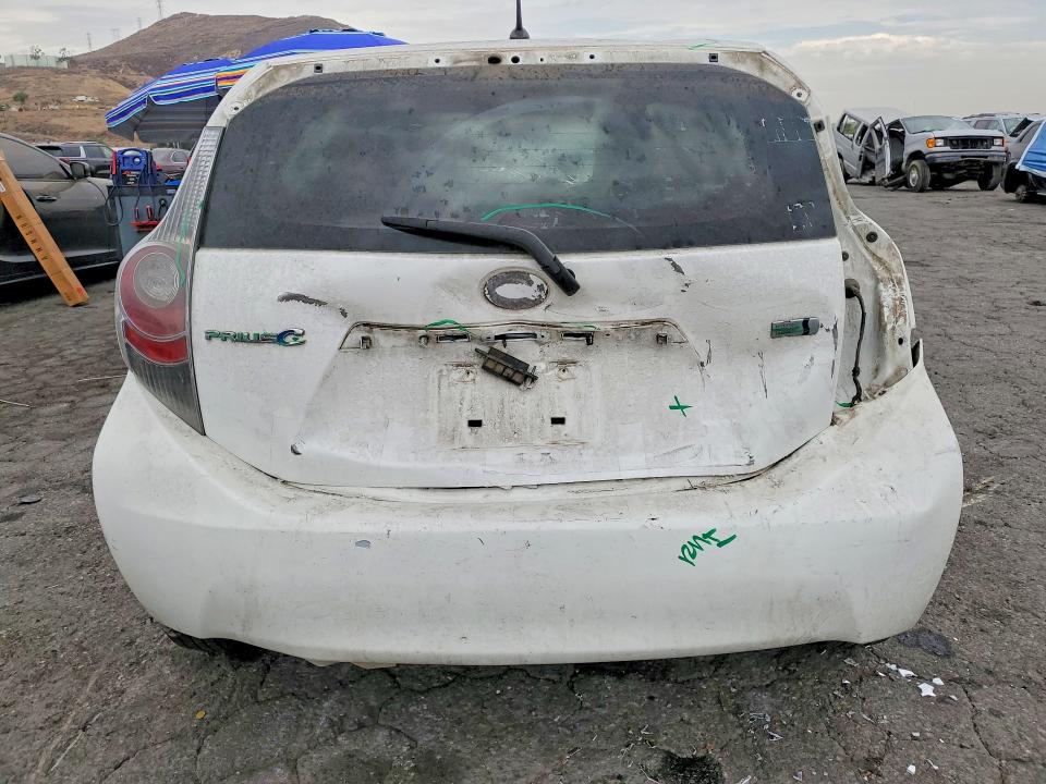 2013 Toyota Prius VIN JTDKDTB37D1552326 COPART salvage auction — REAR END, CA - SALVAGE CERTIFICATE, sold $625 on 2026-07-27 (photo 6)