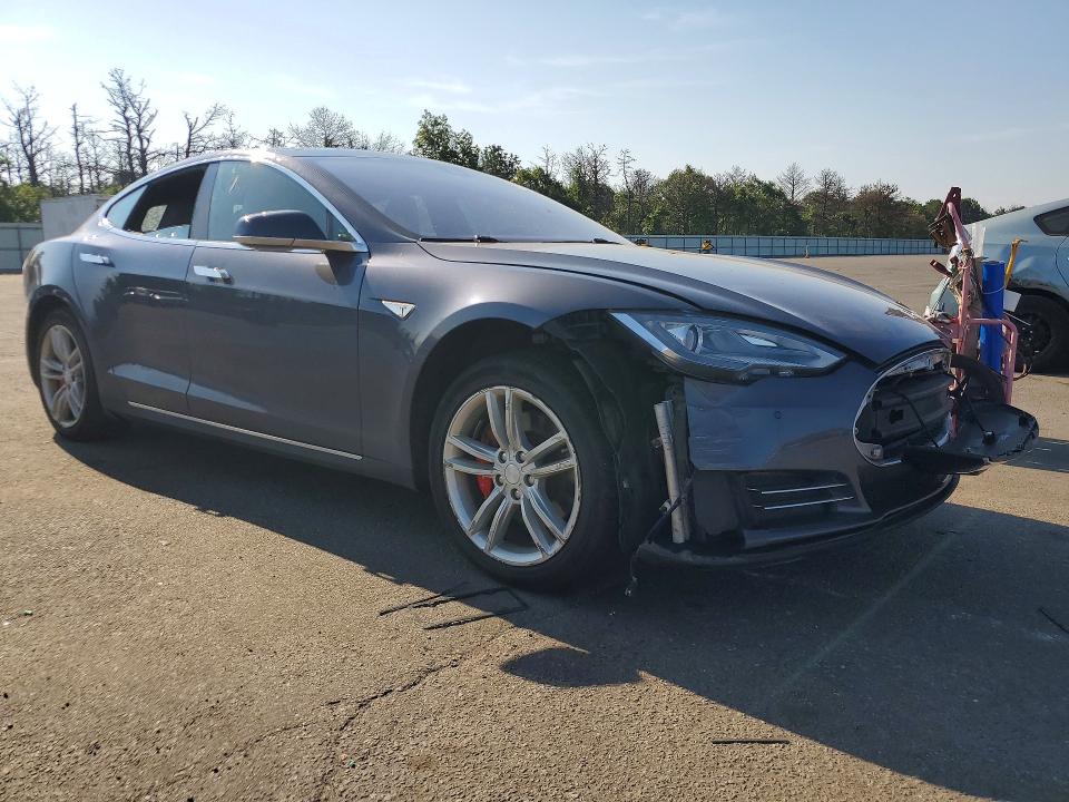 2014 Tesla Model s VIN 5YJSA1H29EFP65282 COPART salvage auction — FRONT END, Ny - Mv-907A Salvage Certificate, sold $2,850 on 2026-07-27 (photo 4)