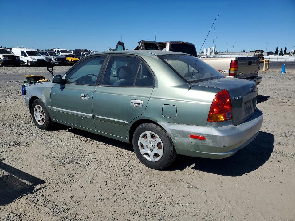 2003 Hyundai Accent VIN KMHCG45C73U457867 COPART salvage auction — FRONT END, Ca - Dis/Dlr/Exp Only Clean Title, sold $150 on 2026-07-30 (photo 2)