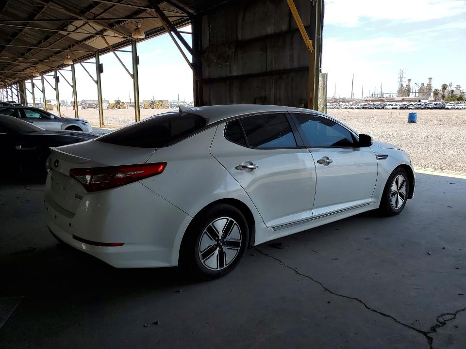 2012 Kia Optima hybrid VIN KNAGM4AD1C5034559 COPART salvage auction — REAR END, Az - Certificate Of Title, sold $500 on 2026-07-29 (photo 3)