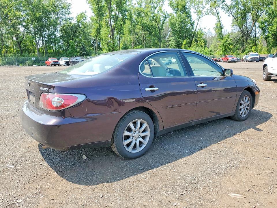 2004 Lexus Es 330 VIN JTHBA30G445035779 COPART salvage auction — REAR END, Ct - Cert Of Title-Salvage, sold $500 on 2026-07-31 (photo 3)