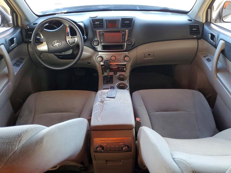 2013 Toyota Highlander VIN 5TDZK3EH6DS135729 COPART salvage auction — FRONT END, Ca - Salvage Certificate, sold $2,600 on 2026-07-09 (photo 8)