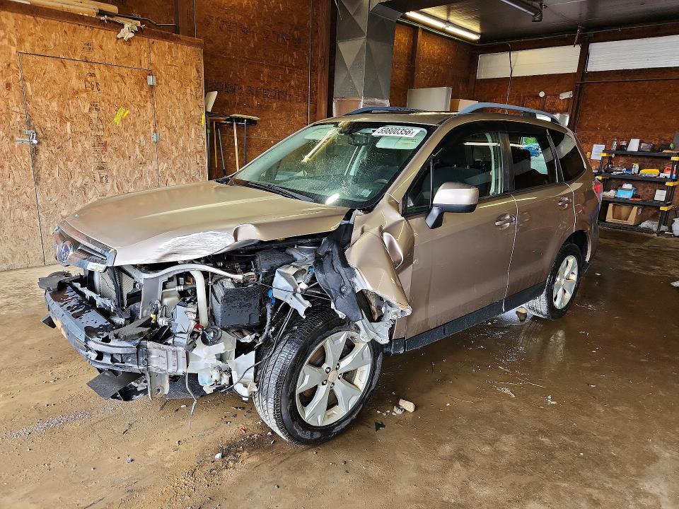 2016 Subaru Forester VIN JF2SJAGC2GH561387 COPART salvage auction — FRONT END, Pa - Certificate Of Salvage, sold $875 on 2026-07-16 (photo 1)