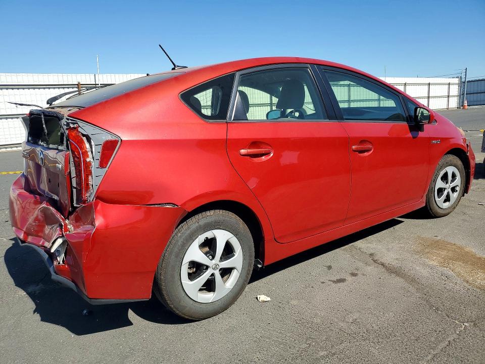 2012 Toyota Prius VIN JTDKN3DU1C5390218 COPART salvage auction — REAR END, Ca - Salvage Certificate, sold $90 on 2026-07-30 (photo 3)
