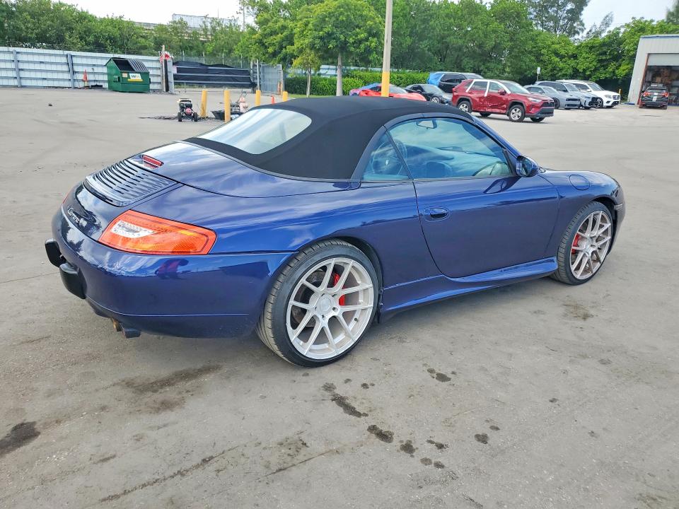 2001 Porsche 911 VIN WP0CA29981S653141 COPART salvage auction — DAMAGE HISTORY, FL - CERT OF TITLE-SLVG REBLD FLOOD (P), sold $9,700 on 2026-08-12 (photo 3)