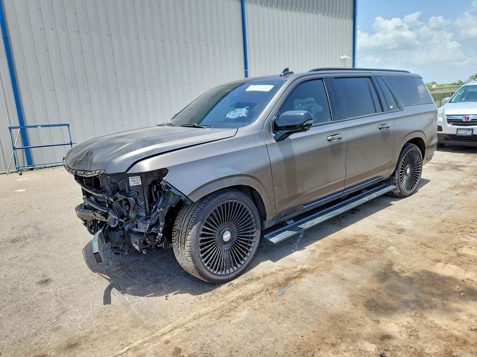 2021 Cadillac Escalade VIN 1GYS3MKL0MR332952 COPART salvage auction — FRONT END, Fl - Cert Of Title Slvg Rebuildable, sold $25,250 on 2026-08-10 (photo 1)