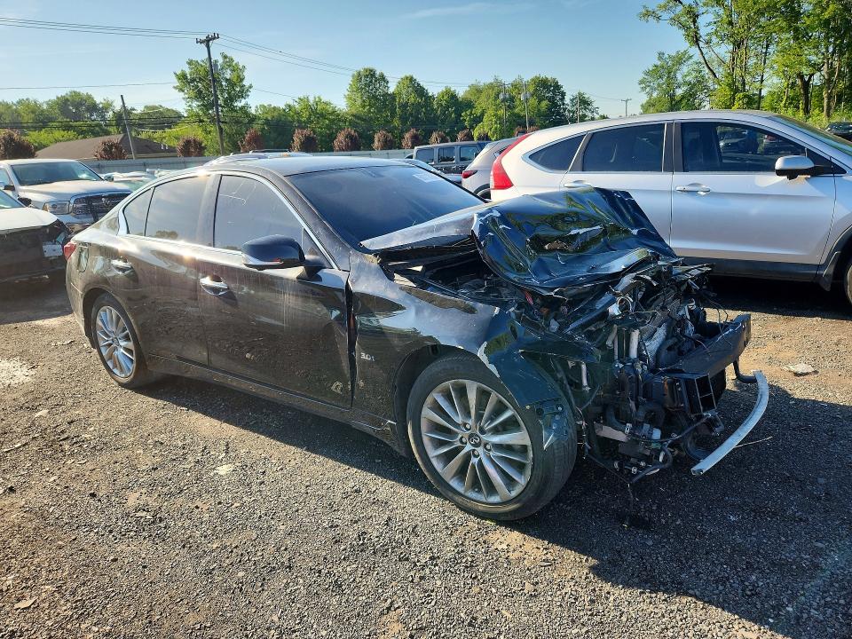 2019 Infiniti Q50 VIN JN1EV7AR0KM555431 COPART salvage auction — FRONT END, MD - CERT OF SALVAGE > 75% DAMAGE, sold $1,450 on 2026-07-21 (photo 4)