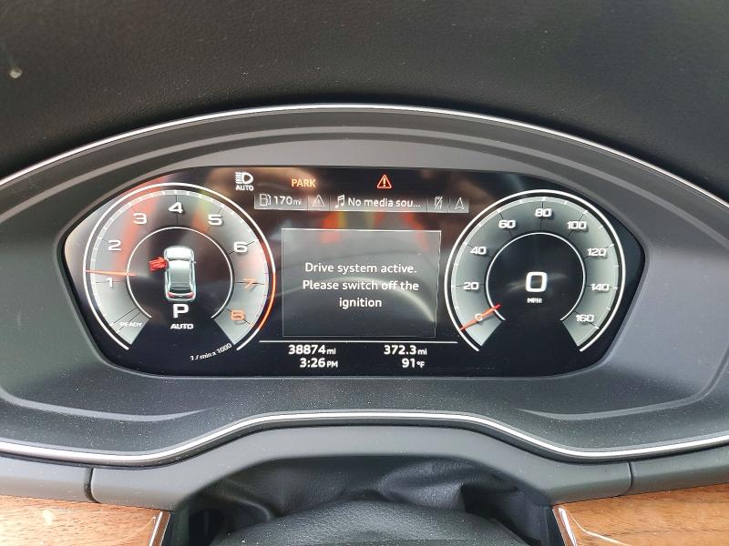 2023 Audi Q5 VIN WA1EAAFY3P2141384 COPART salvage auction — SIDE, NY - MV-907A SALVAGE CERTIFICATE, sold $8,100 on 2026-07-30 (photo 9)