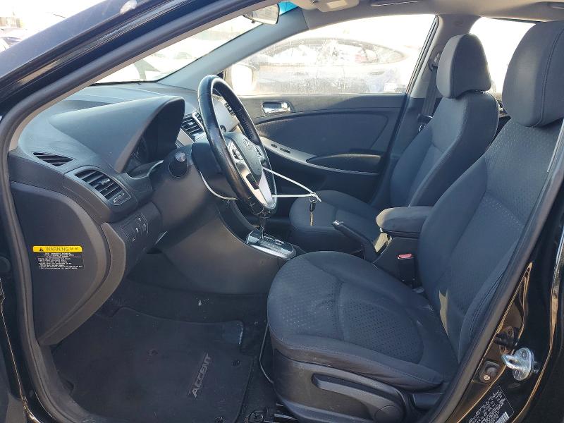 2012 Hyundai Accent VIN KMHCU5AE5CU004613 COPART salvage auction — MINOR DENT/SCRATCHES, Ca - Dis/Dlr/Exp App For Dup Salvag, sold $650 on 2026-07-31 (photo 7)
