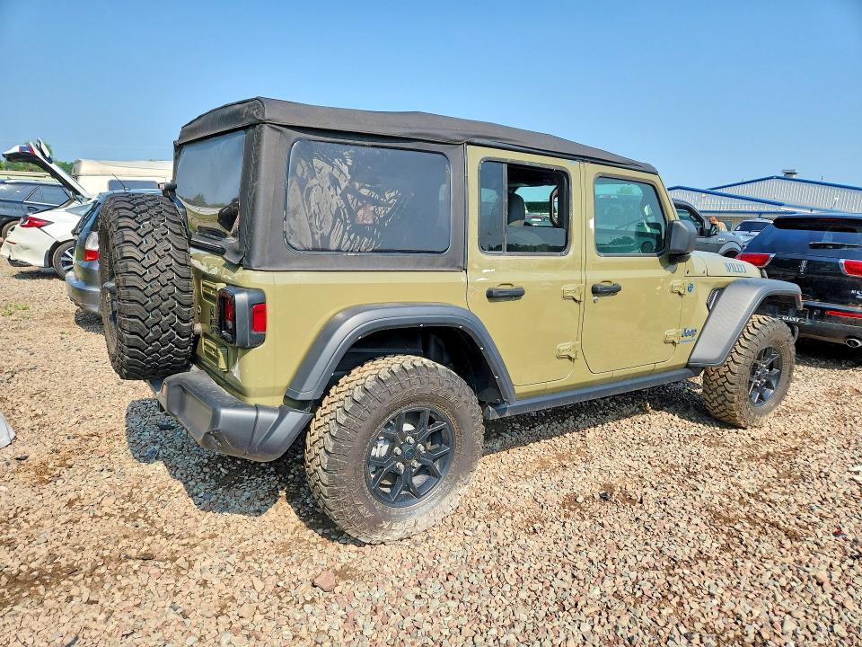 2025 Jeep Wrangler / VIN 1C4RJXN66SW536736 COPART salvage auction — WATER/FLOOD, Fl - Cert Of Title-Slvg Rebld Flood, sold $7,500 on 2026-07-29 (photo 3)