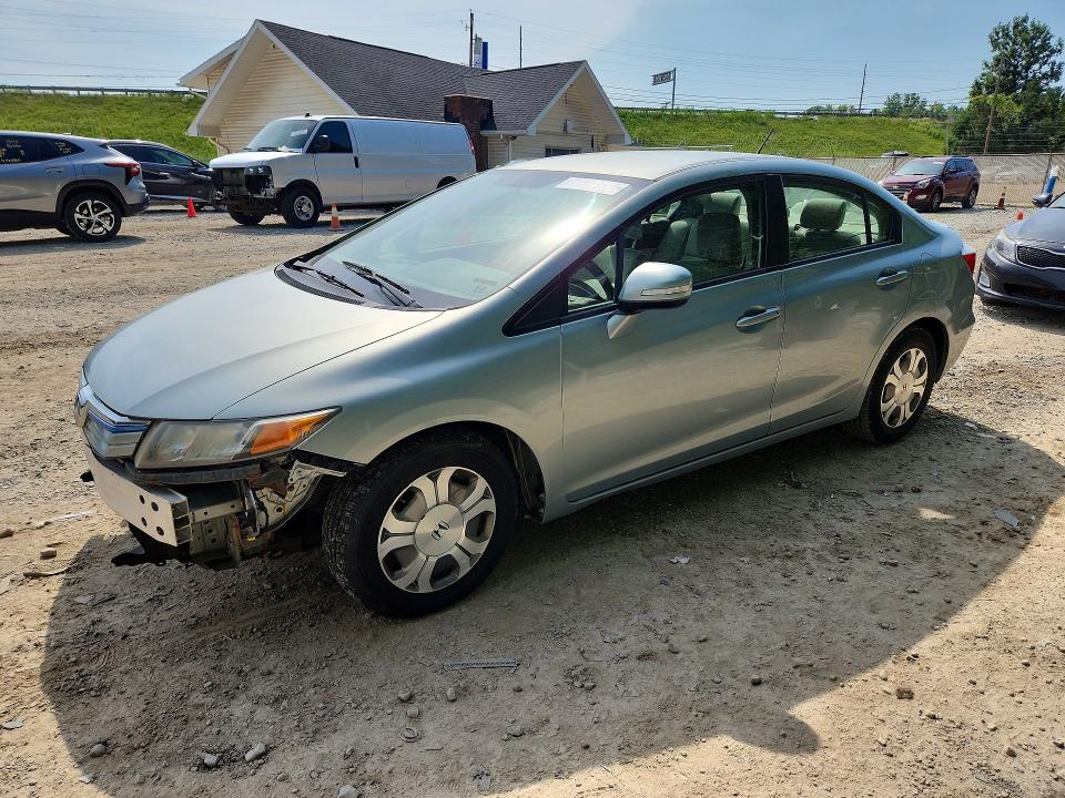 2012 Honda Civic VIN JHMFB4F26CS004386 COPART salvage auction — FRONT END, Oh - Certificate Of Title, sold $950 on 2026-07-29 (photo 1)