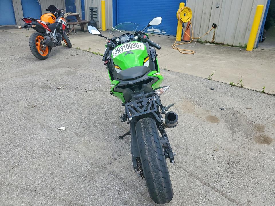 2025 Kawasaki Ex VIN ML5EXGH18SDA39841 COPART salvage auction — FRONT END, Pa - Certificate Of Salvage, sold $2,050 on 2026-07-23 (photo 4)