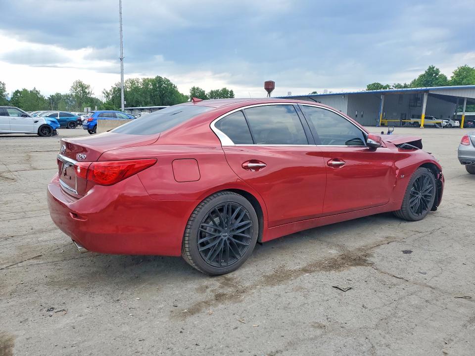 2014 Infiniti Q50 VIN JN1BV7AR9EM681259 COPART salvage auction — FRONT END, Ny - Mv-907A Salvage Certificate, sold $350 on 2026-07-21 (photo 3)