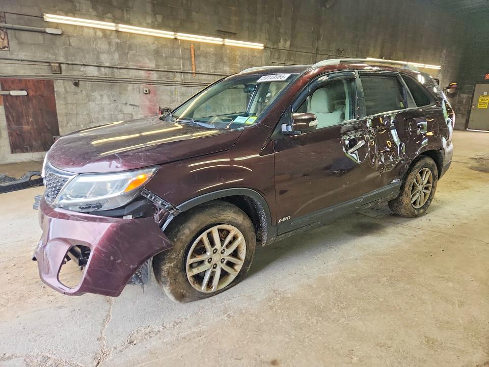 2015 Kia Sorento VIN 5XYKTCA66FG603722 COPART salvage auction — FRONT END, Ny - Mv-907A Salvage Certificate, sold $600 on 2026-07-27 (photo 1)