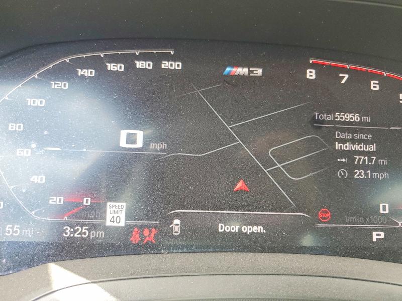 2022 BMW M3 VIN WBS43AY04NFM22983 COPART salvage auction — FRONT END, In - Cert Of Title-Salvage Title (P), sold $15,300 on 2026-07-31 (photo 9)