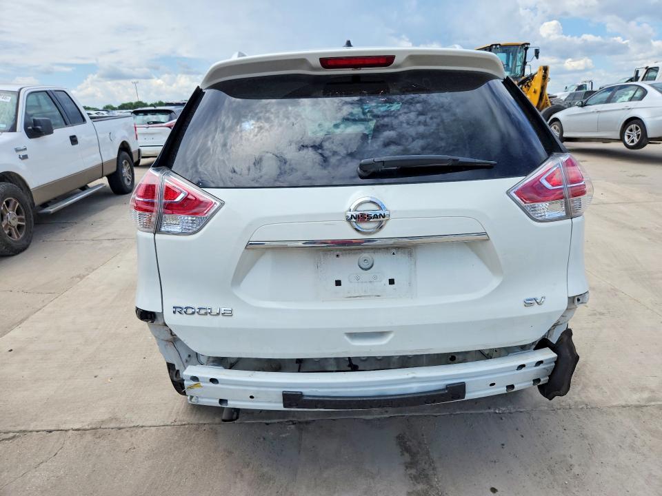 2016 Nissan Rogue VIN KNMAT2MTXGP634221 COPART salvage auction — REAR END, TX - SALVAGE VEHICLE TITLE, sold $1,650 on 2026-07-30 (photo 6)