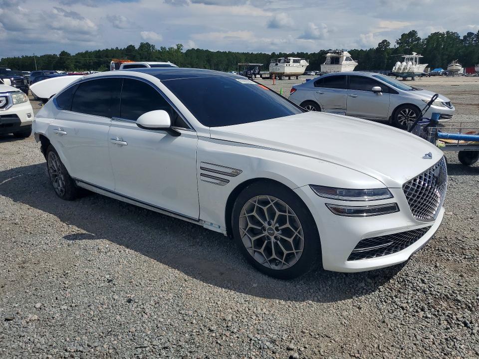 2023 Genesis G80 VIN KMTGB4SC9PU153018 COPART salvage auction — REAR END, Salvage Title, sold $8,200 on 2026-08-24 (photo 4)