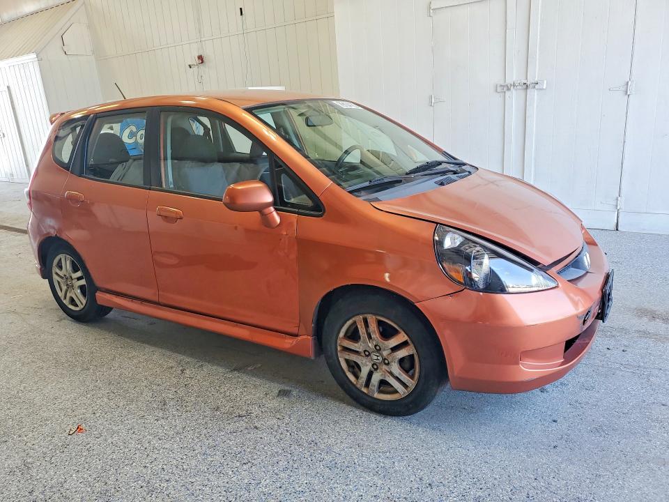 2007 Honda Fit VIN JHMGD38637S021760 COPART salvage auction — FRONT END, NY - MV-907A SALVAGE CERTIFICATE, sold $125 on 2026-07-13 (photo 4)