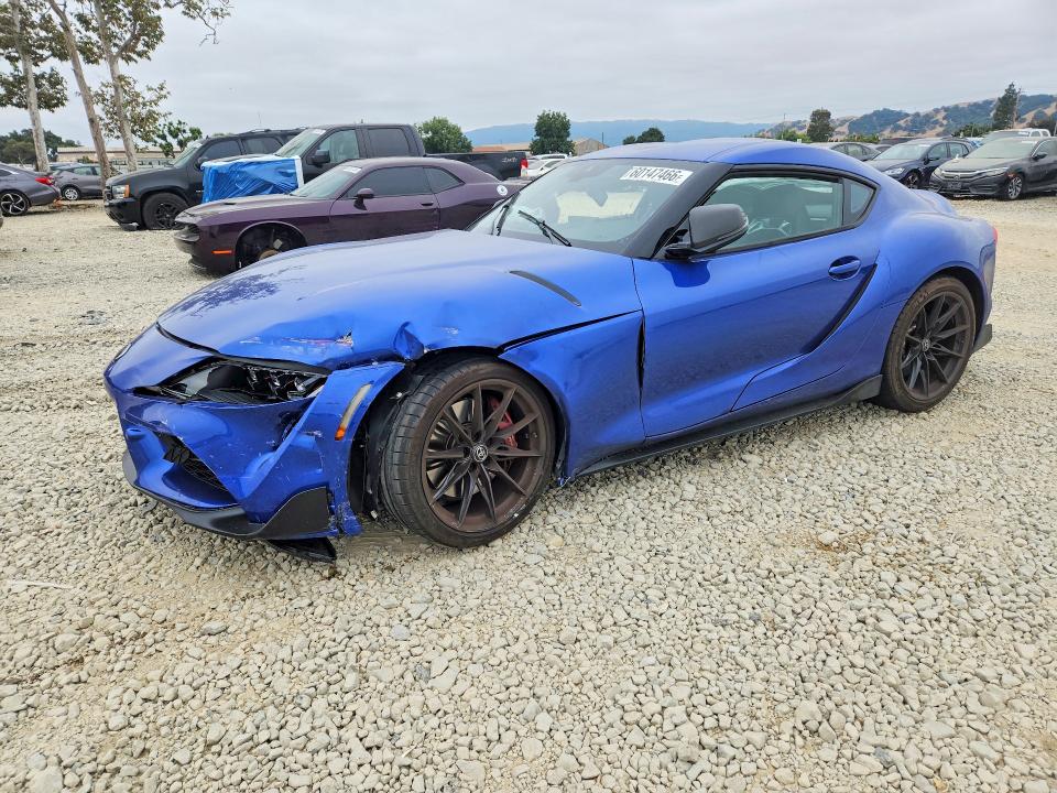 2024 Toyota Supra VIN WZ1DB0G03RW066331 COPART salvage auction — FRONT END, Ca - Salvage Certificate, sold $7,700 on 2026-07-21 (photo 1)