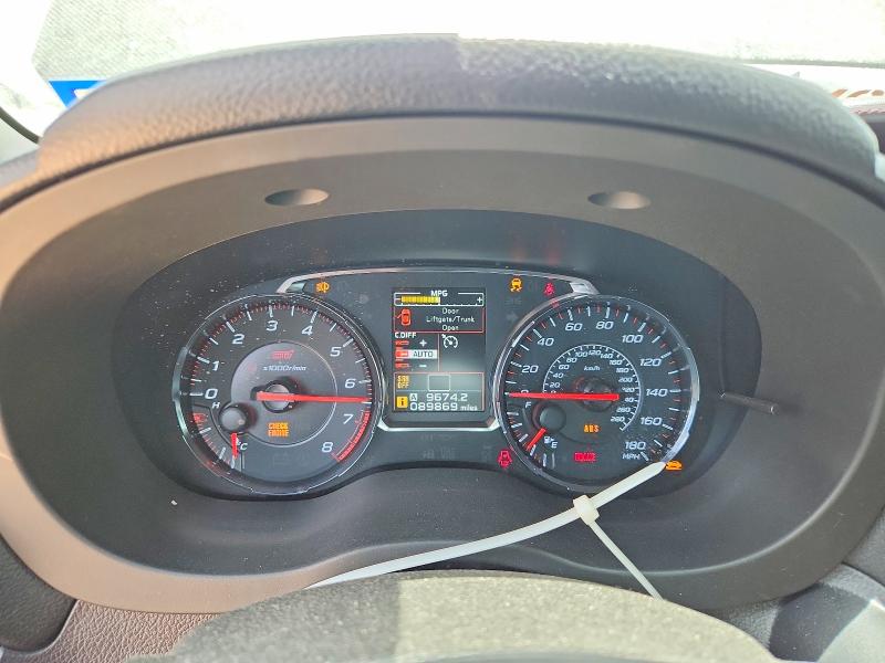 2019 Subaru Wrx VIN JF1VA2S64K9819548 COPART salvage auction — FRONT END, Tx - Salvage Vehicle Title, sold $7,500 on 2026-07-16 (photo 9)