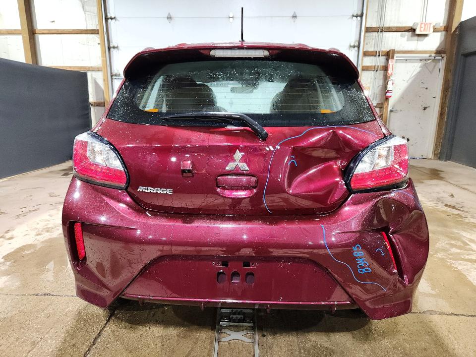 2024 Mitsubishi Mirage VIN ML32AUHJ8RH035994 COPART salvage auction — REAR END, Oh - Certificate Of Title (P), sold $90 on 2026-07-22 (photo 6)
