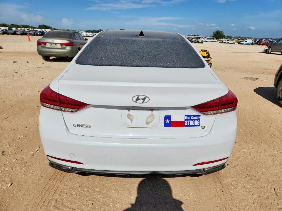 2016 Hyundai Genesis VIN KMHGN4JE1GU126772 COPART salvage auction — FRONT END, Tx - Salvage Vehicle Title, sold $1,000 on 2026-07-30 (photo 6)