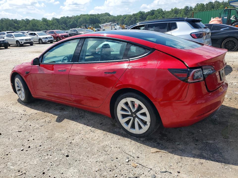 2022 Tesla Model 3 VIN 5YJ3E1EA1NF187747 COPART salvage auction — REAR END, MD - CERTIFICATE OF TITLE, sold $7,200 on 2026-07-27 (photo 2)