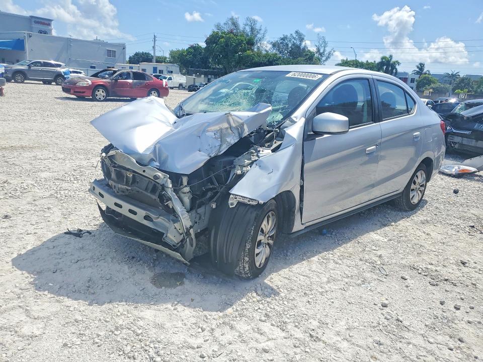 2019 Mitsubishi Mirage VIN ML32F3FJ7KHF11384 COPART salvage auction — FRONT END, Fl - Cert Of Title Slvg Rebuildable, sold $925 on 2026-07-31 (photo 1)