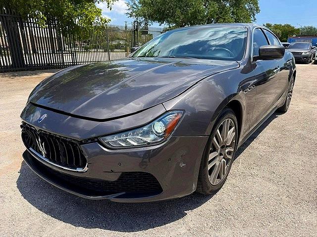 2015 Maserati Ghibli VIN ZAM57XSA9F1134858 COPART salvage auction — FRONT END, Fl - Cert Of Title Slvg Rebuildable (P), sold $5,800 on 2026-07-28 (photo 1)