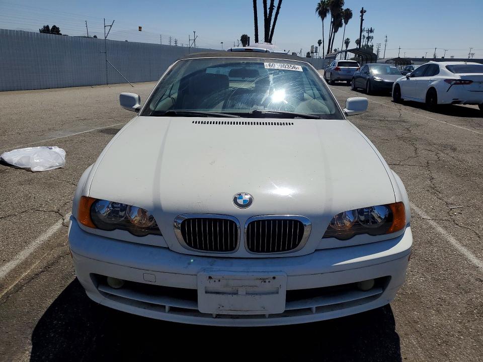 2001 BMW 3 series VIN WBABS33441JY52797 COPART salvage auction — MINOR DENT/SCRATCHES, CA - DIS/DLR/EXP APP FOR DUP CLEAN, sold $525 on 2026-07-14 (photo 5)