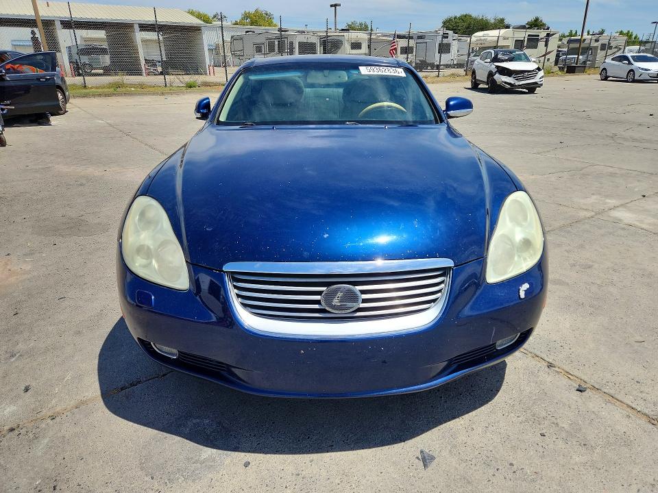 2002 Lexus Sc 430 VIN JTHFN48Y220002542 COPART salvage auction — REAR END, CA - SALVAGE CERTIFICATE, sold $1,050 on 2026-07-20 (photo 5)