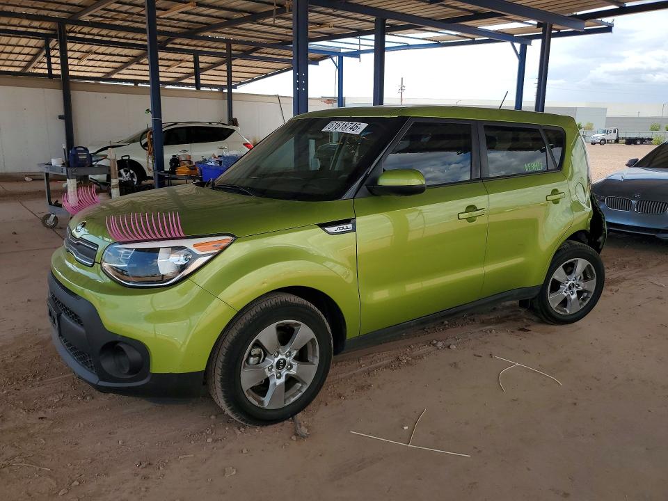 2018 Kia Soul VIN KNDJN2A21J7907432 COPART salvage auction — REAR END, Az - Cert Of Title - Salvage, sold $250 on 2026-07-30 (photo 1)