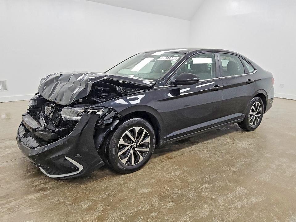 2025 Volkswagen Jetta VIN 3VW5X7BU7SM030801 COPART salvage auction — FRONT END, GA - CERTIFICATE OF TITLE, sold $4,250 on 2026-07-30 (photo 1)