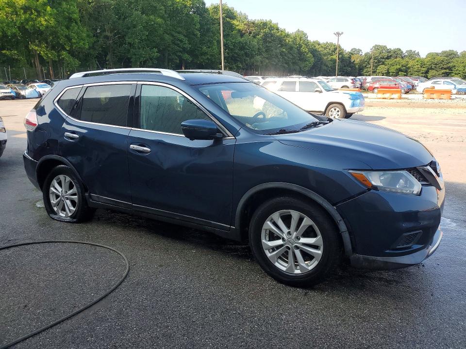 2016 Nissan Rogue VIN KNMAT2MV3GP653422 COPART salvage auction — ROLLOVER, Pa - Cert Of Salvage-Formerly Aband, sold $850 on 2026-07-27 (photo 4)