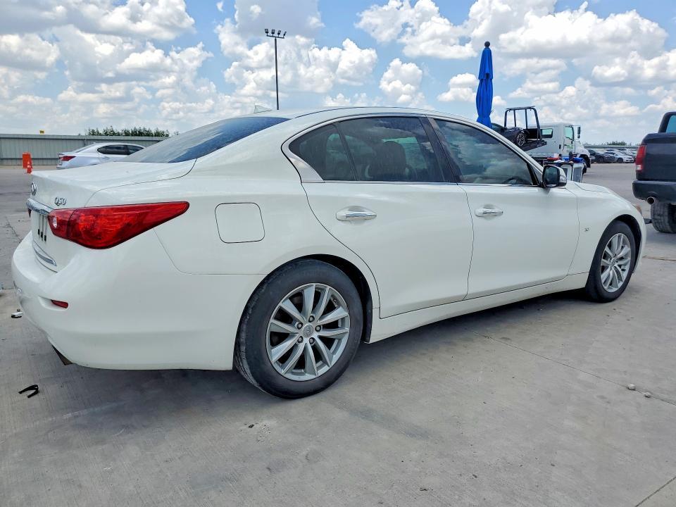 2015 Infiniti Q50 VIN JN1BV7AP7FM358098 COPART salvage auction — FRONT END, Tx - Salvage Vehicle Title, sold $175 on 2026-07-30 (photo 3)