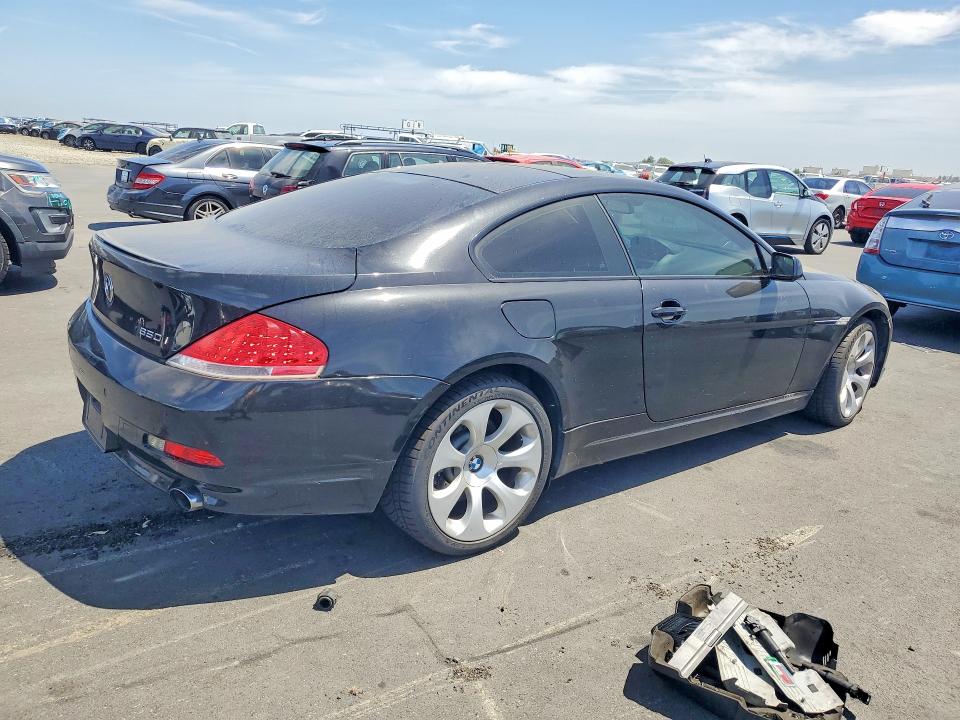2006 BMW 6 series VIN WBAEH13476CR49844 COPART salvage auction — REAR END, Ca - Salvage Certificate, sold $300 on 2026-07-13 (photo 3)