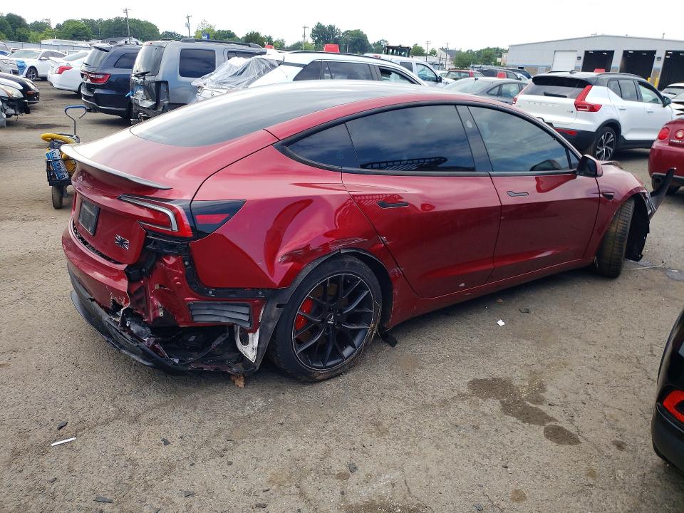 2024 Tesla Model 3 VIN 5YJ3E1ET3RF891312 COPART salvage auction — FRONT END, CT - CERT OF TITLE-SALVAGE, sold $3,000 on 2026-07-28 (photo 3)