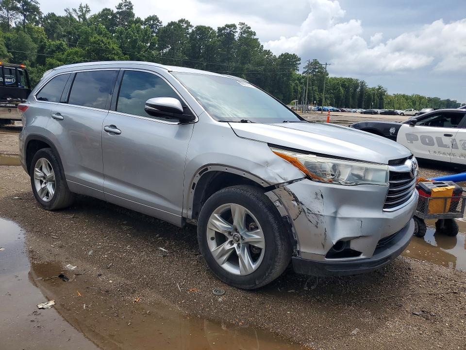 2016 Toyota Highlander VIN 5TDYKRFH3GS169161 COPART salvage auction — FRONT END, La - Cert Of Title-Salvage, sold $8,300 on 2026-07-07 (photo 4)