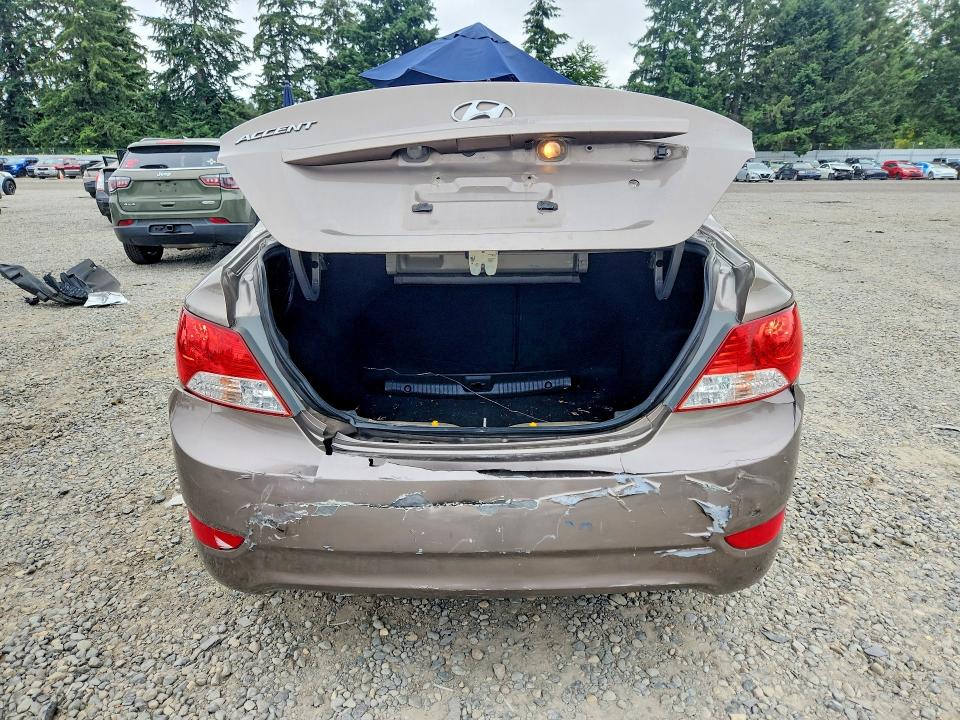 2014 Hyundai Accent VIN KMHCT4AE5EU708195 COPART salvage auction — REAR END, Wa - Bill Of Sale, sold $525 on 2026-07-07 (photo 6)