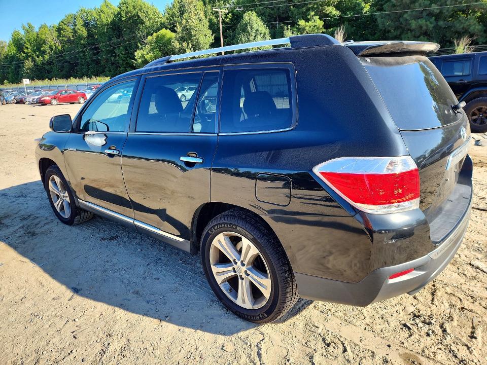 2013 Toyota Highlander VIN 5TDDK3EHXDS256466 COPART salvage auction — FRONT END, GA - CERTIFICATE OF TITLE, sold $2,600 on 2026-07-21 (photo 2)