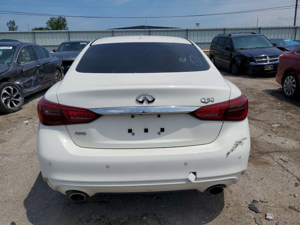 2019 Infiniti Q50 VIN JN1EV7AR0KM552352 COPART salvage auction — NORMAL WEAR, TN - SALVAGE CERTIFICATE, sold $1,250 on 2026-07-20 (photo 6)